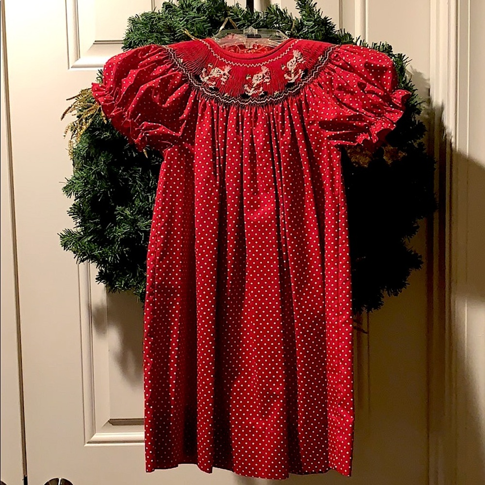 Rosalina Collection, Smocked Christmas dress